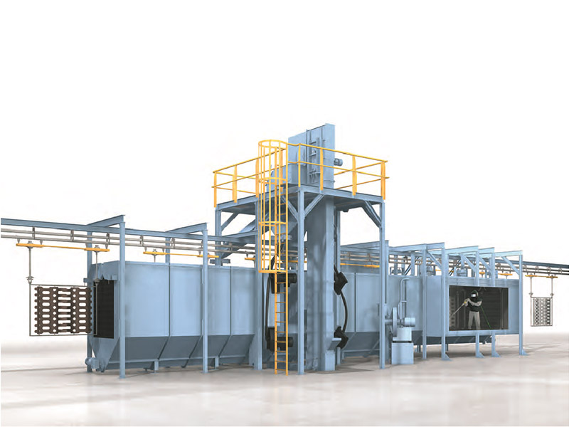 Взрывозабивная машина HTF Overhead Hook Shot Blasting Machine